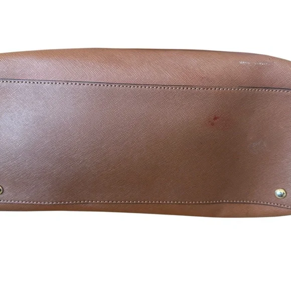 Michael Kors Brown Large Saffiano Leather Satchel - Picture 3 of 4